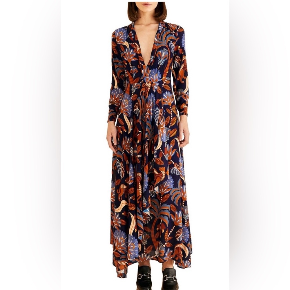 FARM RIO Nature Beauty Floral Maxi Dress